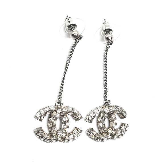 CHANEL Bling Sparkly Princess Crystal Dangle Earrings - Picture 2 of 8